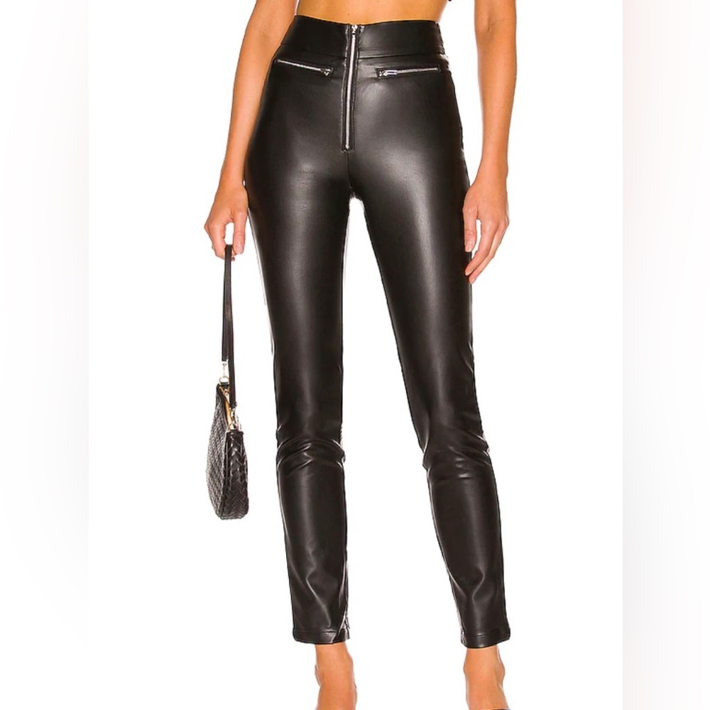 NEW Revolve Superdown Zipper Front Pant in Black